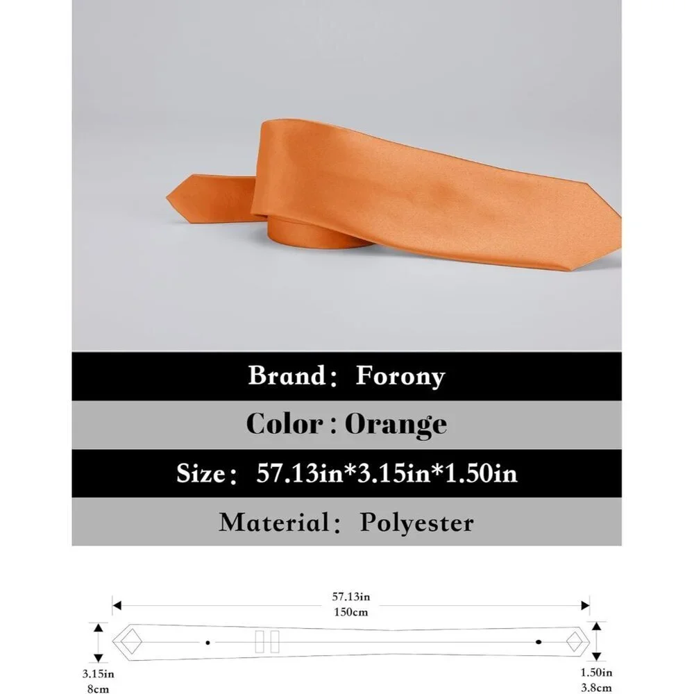 Men's Orange Solid Color 8 Cm (3.15in) Polyester Formal Neck Ties